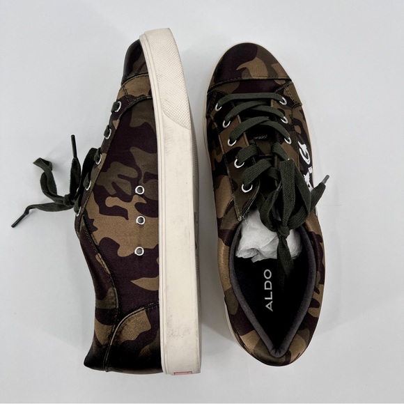 Aldo Women’s Size 10 Camo Sneakers “Do Ya Thing” Satin Finish Great Quality! - Picture 6 of 12